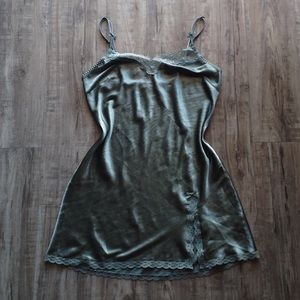 Olive green Victoria's Secret Satin Slip Dress